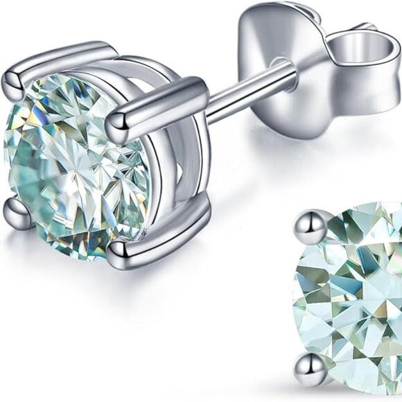 Moissanite Earrings - Picture 3 of 4